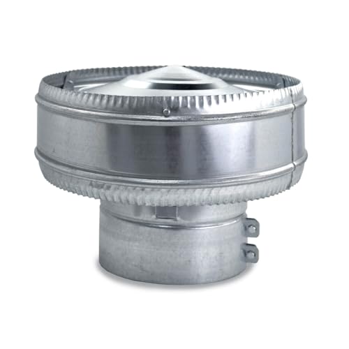 CAEXVEN Sombrerete Antirevocante 250mm Galvanizado | Sistema Anti-Retorno CAEXVEN | Protección Total Viento y Lluvia para Chimeneas | Fabricado en España