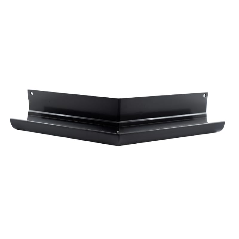 Renoplast® R50 aluminium gutter bracket | External bracket 135° black | Gutters Rain gutters Roof drainage Sheet metal edge profiles | Garden shed Carport Terrace Balcony plug-in gutter