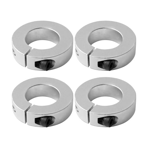 (Pack of 4) Shaft Collar Bore 20mm, Aluminum Alloy One Piece Shaft Collar Clamp Style, 40mm OD, 12mm Thickness, with M5 Set Screws