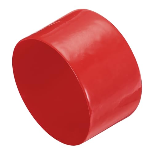 Image of uxcell 4pcs Rubber End Caps 90mm ID Vinyl Round End Cap Cover Screw Thread Protectors Red, 50mm Height