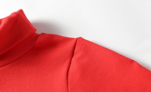 Image of Mud Kingdom Little Girls Long Sleeve Tee Shirts Soft Turtleneck Layering Pullover Slim Stretchy Tops
