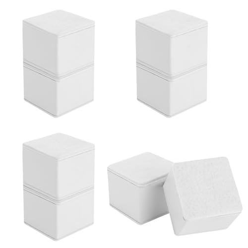 DAJAVE Lot de 8 rehausseurs de Meubles en Acier carbonisé - Diamètre: 6 cm - Ajouter 5 cm de Hauteur - Pieds de Meubles (Blanc)