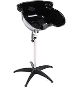 Portable Hair Washing Basin, 100-136cm Height Adjustable Portable Hair Washing Sink Shampoo Basin...