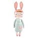 MOMSIV 13'' MeToo Angela Sleeping Bunny Rabbit Girl Baby Stuffed Plush Dolls Toys, Pink Ears with Grey Dress by MOMSIV