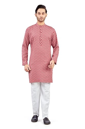 Image of Studio Shringaar Men's Cotton Relaxed Fit Straight Kurta