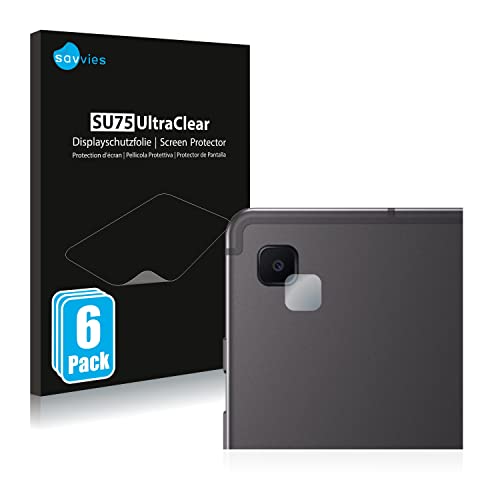 savvies Protector Pantalla para Samsung Galaxy Tab S6 Lite WiFi 2020 (SÓLO Cámara) (6 Unidades) Película Ultra Transparente