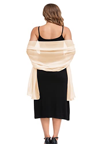 Shawls and Wraps for Evening Dresses Sheer Chiffon Women Elegant Soft Silky Wraps Wedding Bridal Scarf4