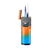 Double flamme : ce briquet utilise une double flamme, une flamme nue et une flamme coupe-vent, qui peuvent être commutées à volonté. Peut répondre à l'utilisation de différents environnements.