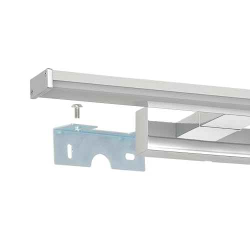 EGLO LED Wandlampe Pandella 1, LED Spiegelleuchte aus Aluminium und Kunststoff, Badezimmer Lampe in Chrom, Silber, Weiß, LED Feuchtraumleuchte neutralweiß, IP44, L 40 cm