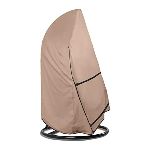 ULTCOVER Patio Hanging Egg Chair Cover - Waterproof Outdoor Single Seat Swing Egg Chair with Stand Cover 45W x 33D x 68H inches Cover