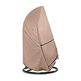 ULTCOVER Patio Hanging Egg Chair Cover - Waterproof Outdoor Single Seat Swing Egg Chair with Stand Cover 45W x 33D x 68H inches