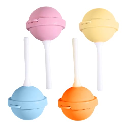 Moldes de silicona en el mango | Juego de fabricación de moldes de silicona Lollipop, 4 piezas reutilizables fáciles de desmoldear whisky Bar Accesorios para chocolate Fondant Cakesicles Postre