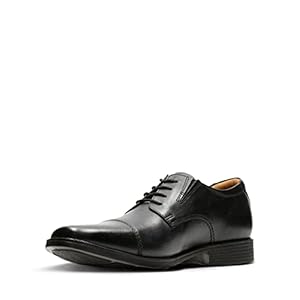 Derbies Classiques Clarks Tilden Cap, Noir