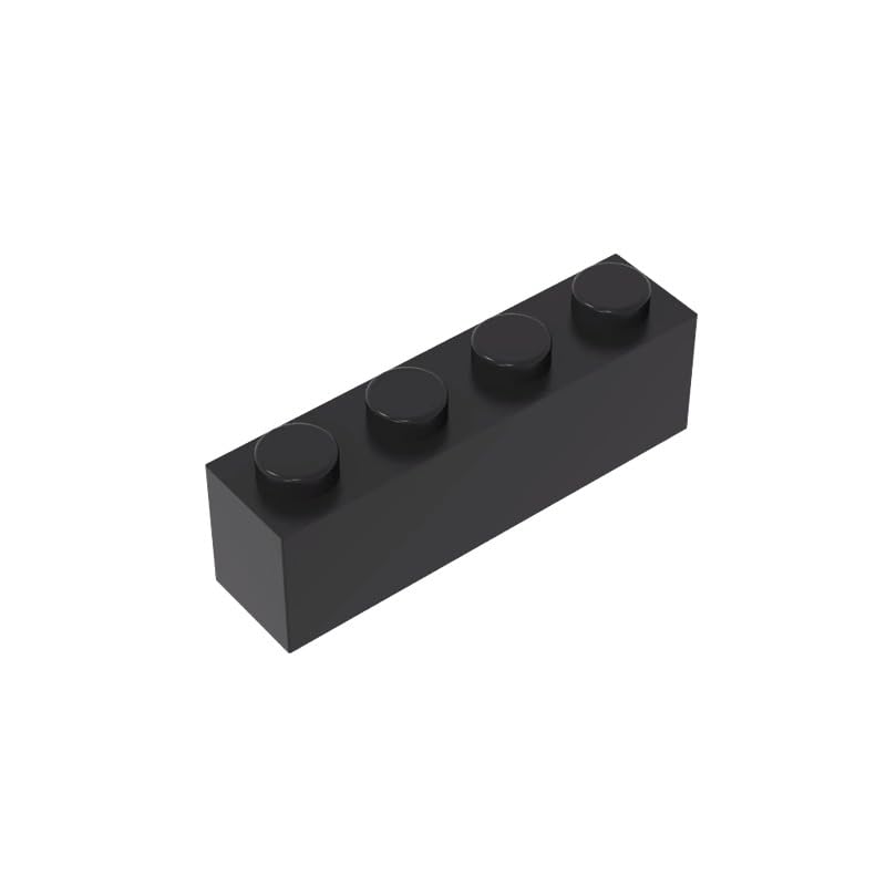 Gobricks GDS-534 Brick 1 x 4 50PCS Compatible with Lego 3010 3066 4211394 DIY Parts and MOC Components for Major Brick Brands Color?Black 26