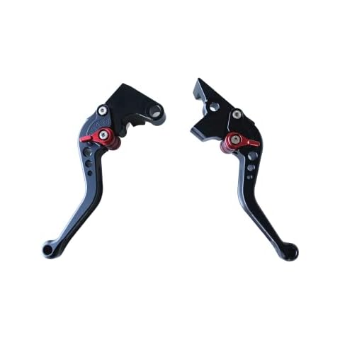 RIDE IT FOREVER Shorty Adjustable Brake and Clutch Levers for FZ6R 2009-2017,FZ6 Fazer 2004-2010,Tenere 700 2019-2022-Black Cover