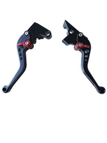 RIDE IT FOREVER Shorty Adjustable Brake and Clutch Levers for FZ6R 2009-2017,FZ6 Fazer 2004-2010,Tenere 700 2019-2022-Black