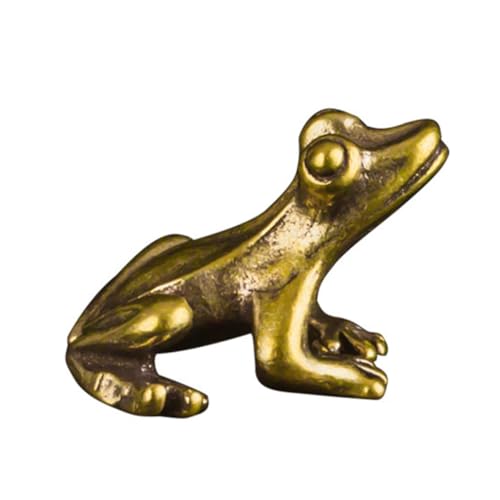 Statue de grenouille en bronze FCXDMY lot de 6 figurines rétro