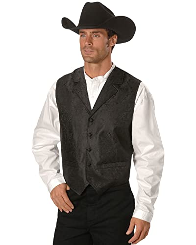Image of Scully Black Classic Paisley Men's Vest RW093