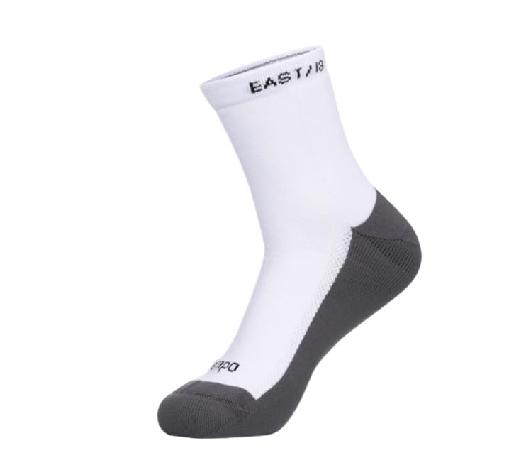 East/18 Men’s High Ankle Athletic Socks - Cushioned, Breathable Cotton Socks for Running, and Sports, Comfortable Performance Fit, All-Weather Performance, Athletic Running Mens Ankle Sock, 2 Pairs