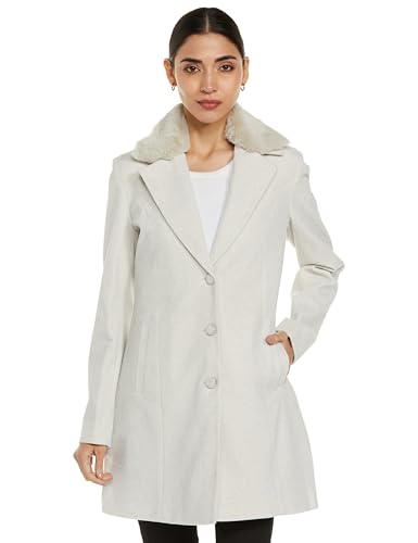 Image of Qube By Fort Collins Women's Knitted Hip Length Tweed Blazer - Stylish, Versatile, And Elegant For Office Or Casual Wear