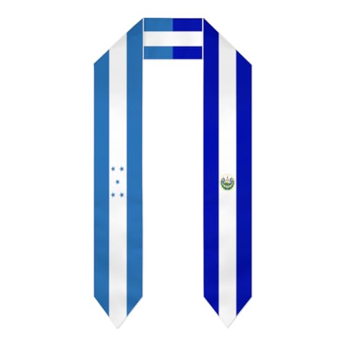 Generic Graduation Stole Sash Scarf Honduras Honduran El Salvador Flag Decor Graduation Shawl for Abroad Student International Study Class 72 Inch