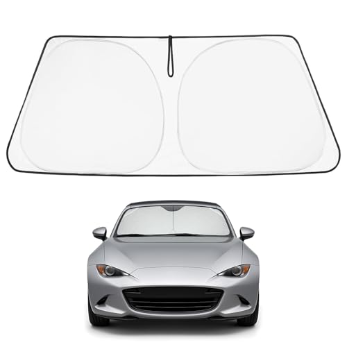 Image of Proadsy 2026 Upgrade Front Windshield Sun Shade Foldable Sunshade Protector Custom Fit MX-5 Miata Convertible 2016-2026 MX5 Accessories
