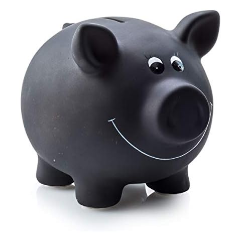Pajoma 60280 Ceramic Piggy Bank for Labelling, Height: 13.7 cm Cover