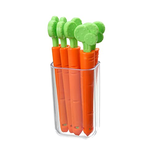 Clips de Sellado de Bolsas de Comida de Zanahoria, Clips de Bolsas de Comida de 5 Piezas para Imanes de Zanahorias de Refrigerador con Caja de Almacenamiento para Focas de Bolsas