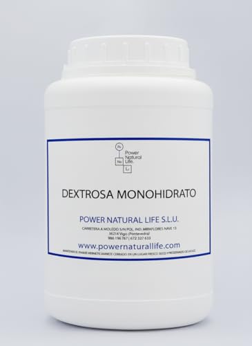 Dextrosa en polvo Power natural life | Sin añadidos ni excipientes |Azúcar Simple Rápida Absorción | Repostería Panaderíal | Sin Gmo, apto para veganos, sin gluten | Envase de 3 kg