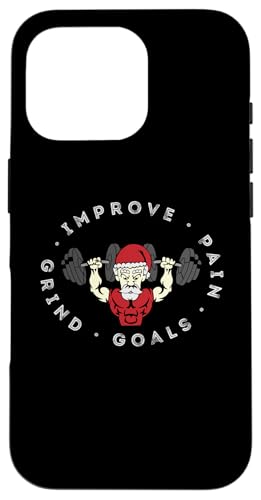 Badass Santa ���P�A�ɂ݁A�O���C���h�A�S�[�� �X�}�z�P�[�X iPhone 16 Pro �p