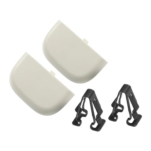 X AUTOHAUX 2 Set Beige Iron Sun Visor Cap Clip Clip Retainer No.DS7Z-54672A40-AF/DS7Z4273AA/DS7Z-9904132-A for Ford Fusion 2013-2016 for Lincoln MKZ 2013-2016