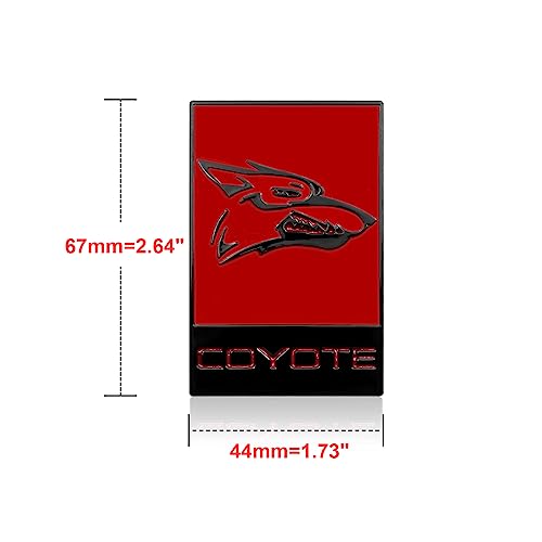 Image of 2PCS New Styling Coyote Logo Decal Fits for Car Truck SUV Door Side Tailgate Rear Trunk Sticker Emblem Badge (red)