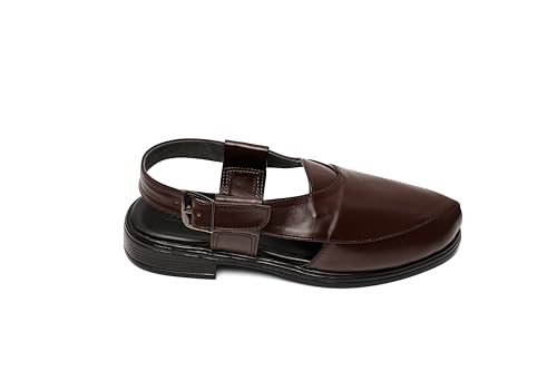 Unigo Stylish Pathani Shoes For Men | Traditional Leather Sandals For Men | Lightweight and Comfortable Footwear | Trendy Leather Juttis | Ethnic Chappal for Men | Soft & Durable Sandal