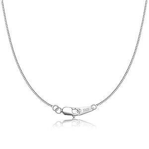 925 Sterling Silver Chain Necklace for Women 0.8mm Box Chain, Italian Necklace Chain, Super Strong & Thin & Long16/18/20/22/24 Inches