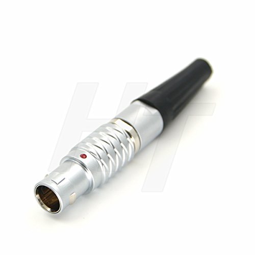 HangTon 0B Circular Connector Cable Plug FGG 5 Pin Male Contact for ARRI Alexa RED Sony ZCAM Ambient Lokit Timecode Data Power (5P, Plug)