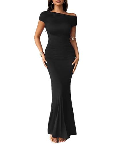 Amazon.com: ECDAHICC Women's Sexy Maxi Dress One Shoulder