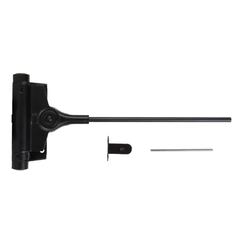 ATTAS Türschließer (60kg) Feder Schwarz 25 kg, 40 kg, 60 kg, 80 kg Schließkraft| automatischer Türschließer | Türschließer außen Gartentor Gartentür