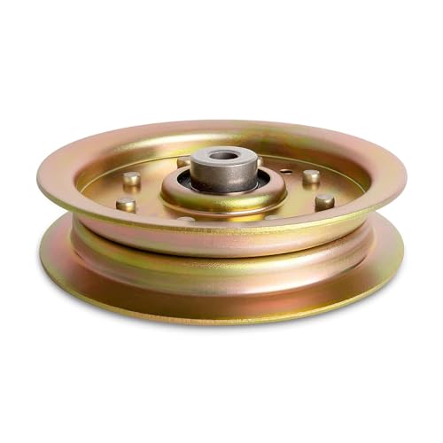 UP2WIN 756-04129 Flat Idler Pulley Compatible with Cub Cad et Troy-Bilt, Replace 756-04129B, 753-08171, 956-04129, Fit for Riding Lawn Mower Tractor with 42\" 46\" 48\" 50\" 54\" Deck, 2 Pack - Thumbnail 6