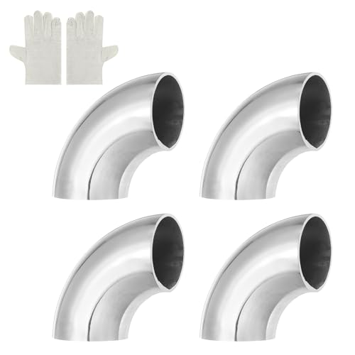 MECCANIXITY 4-Pack 90° Stainless Steel Mandrel Bends 35mm