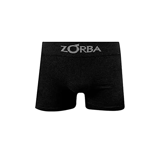 Kit 5 Cuecas Boxer Algodão Sem Costura Preto Zorba Tamanho:M;Cor:Preto