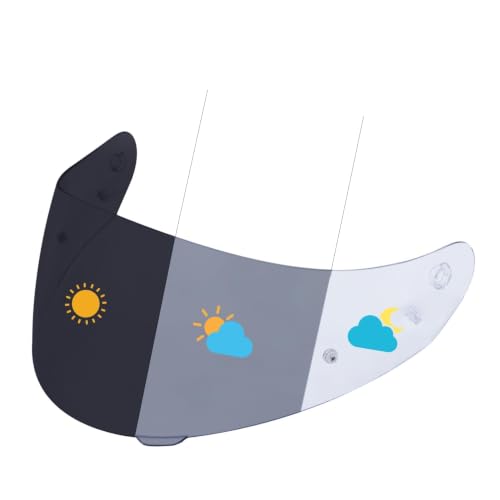 Image of PSLER Photochromic Shatterproof Helmet Visor for HJ17,C90,C91 | Impact-Resistant ,UV400 Protection, Motorcycle Tinted Face Shield for HJ17,C90,C91,CL-MAX 2, IS-MAX BT, SY-MAX 3, IS-MAX 2