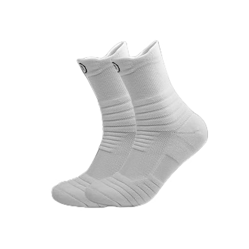 1 par de meias de basquete masculinas e femininas, meias esportivas masculinas de corrida, meias esportivas de compressão grossa para homens e mulheres