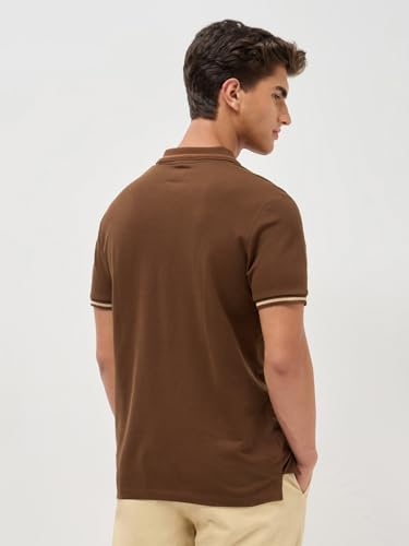 Image of Urbano Fashion Men's Solid Regular Fit Half Sleeve Cotton Polo T-Shirt