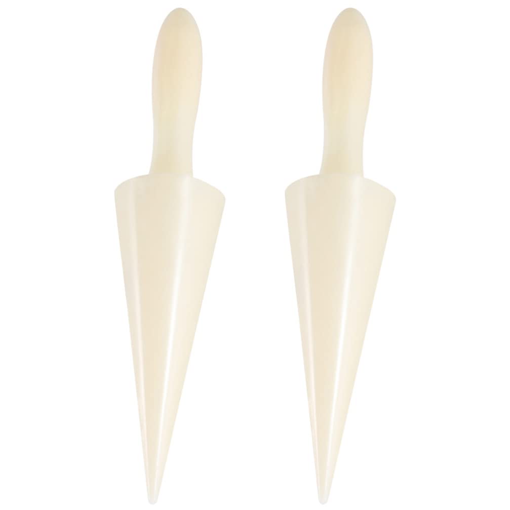 CALLARON 2 Pcs Pizzelle Roller Krumkake Cone Ice Cream Cone Waffle Cone Roller Pastry Decorating Baking Tool for Kitchen Beige