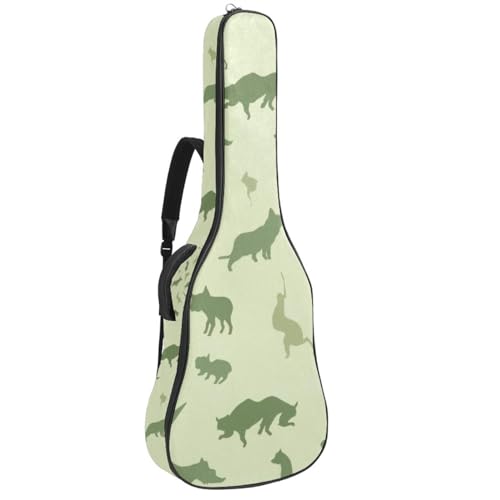 Housse guitare acoustique 41 pouces imperméable et rembourrée avec grand compartiment