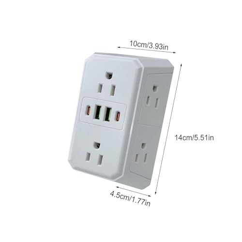 Extensor de corriente de 6 salidas que ahorra espacio con USB 6