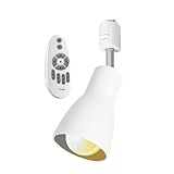 ライティングレール用スポットライト E26口金 ダクトレール ライト 照明器具 消費電力12W（120W相当） 調光 調色 リモコン付き 2.4GHz無線式遠隔操作 天井照明 角度調節可能 昼光色 昼白色 電球色, 天井 リビング 廊下 寝室 商業照明 常夜灯 1個セット（電池別売）
