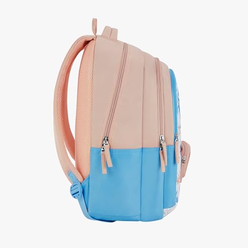 Image of Genie Backpack for Girls Laptop Sleeve, Three Compartments and Organiser with Padded Shoulders |Best for Books,Stationery,Lunch Box & Essentials