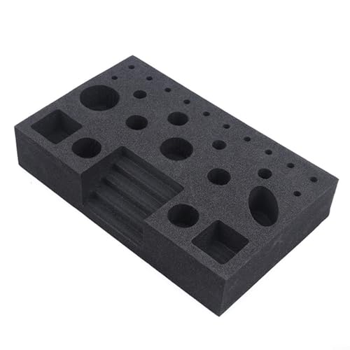 1 x Werkzeughalter zum Fliegenbinden, EVA-Organizer mit Gurt für Scheren, Spulen, Kleber, Aufbewahrung, schwarz, 25,5 x 15,5 cm, für Angler, Angelausflüge