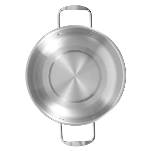 HEALEEP Stainless Steel Korean Noodle Pot with Double Handles Portable Soup Pot for Home Restaurant and Outdoor Use Capacity Easy to Clean Scald Design